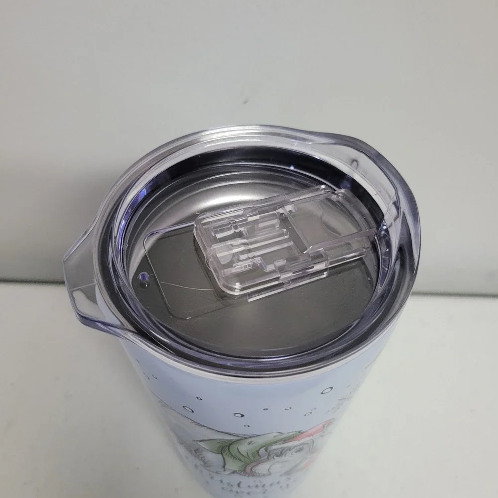 Disney Eeyore Christmas Over Yet Stainless Steel Tumbler Cup 20oz Holiday Lid